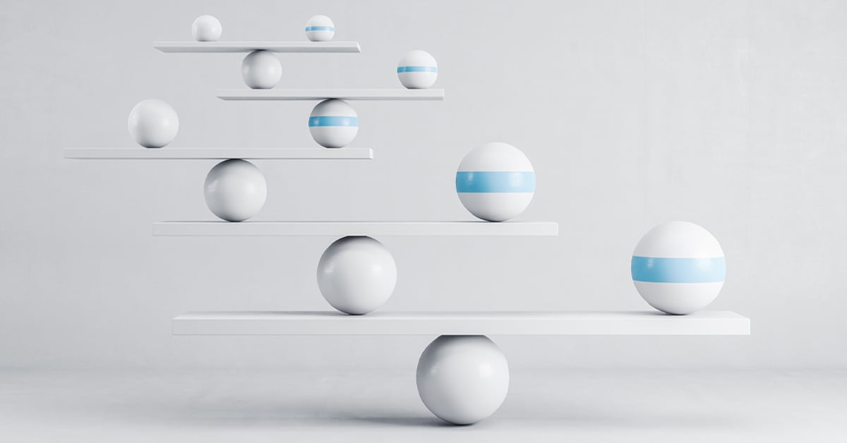 White balls balanced