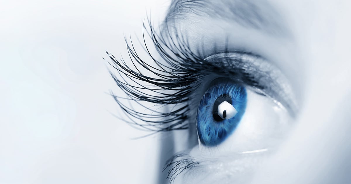 close up on eye