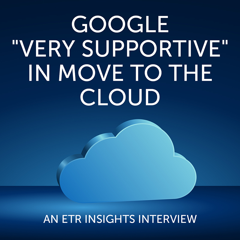 Google very supportive in Move to the Cloud headline art
