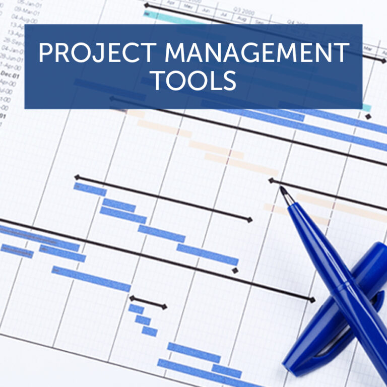 Title art with spreadsheet: Project management tools